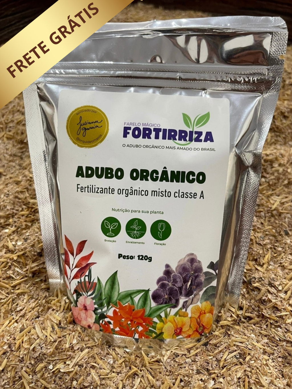 Adubo para Orquídeas e Plantas Fortirriza (120g) - Nutrição Completa para Raízes, Brotos e Floração Saudável