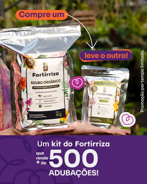 Kit Fortirriza para Plantas – Compre Fortirriza 1kg e Ganhe Fortirriza + Cálcio 120g
