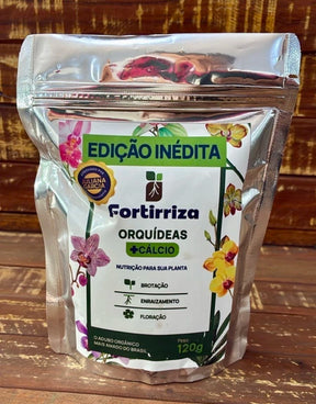 Adubo Orgânico Fortirriza + CÁLCIO 120 g – Raízes Fortes, Vegetal Saudável | Ideal para Orquídeas com Raízes Aéreas
